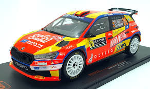 [IXO-18RMC199.22] IXO - Skoda Fabia Rs Rallye 2 - #25 - P. Lopez / D. Vazquez - Rally Montecarlo 2024 - 1/18