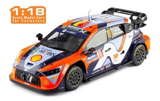 [IXO-18RMC201.22] IXO - Hyundai I20 N Rallye 1 - #11 - T. Neuville / M. Wydaeghe - Rally Sweden 2024 - 1/18