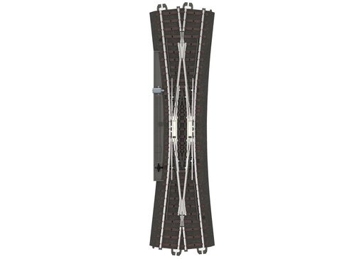 [MAR-24720] Märklin 24720 - Traversée jonction double élancée avec motorisation électrique - 236.1mm - HO